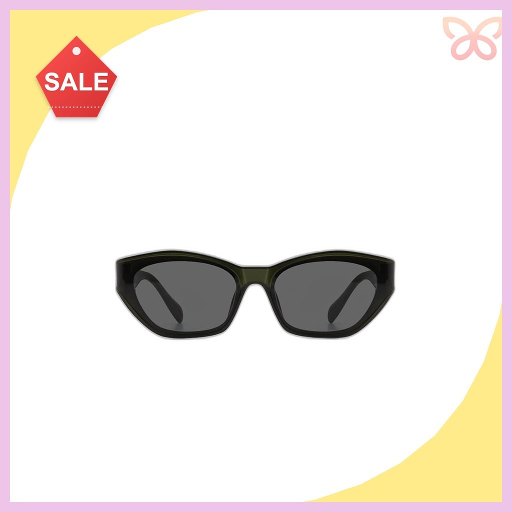 [rieti] DOLCE C2 KHAKI/Preto Óculos De Sol Da Moda Coreana/Coreanos/Armação Olho De Gato KBeauty Time