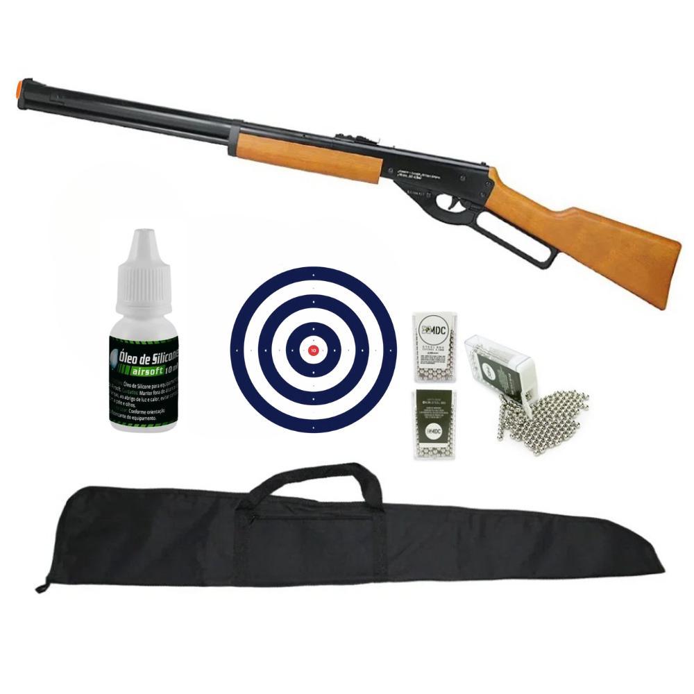 Carabina Spring Cowboy Lever Action Madeira 4,5+Itens