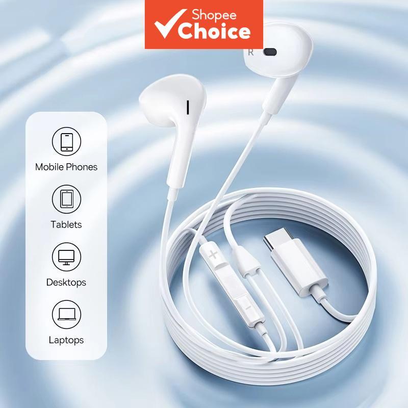 Fones De Ouvido Intra-Auriculares Com Fio Tipo C TWS ANC HiFi Stereo ENC HD Chamadas Para Android iOS