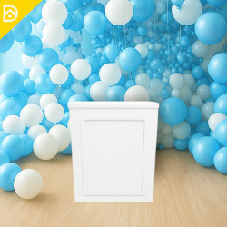 Cômoda MDF Fake Dobrável Mesa Decorativa Moldurada Boiserie para Festas