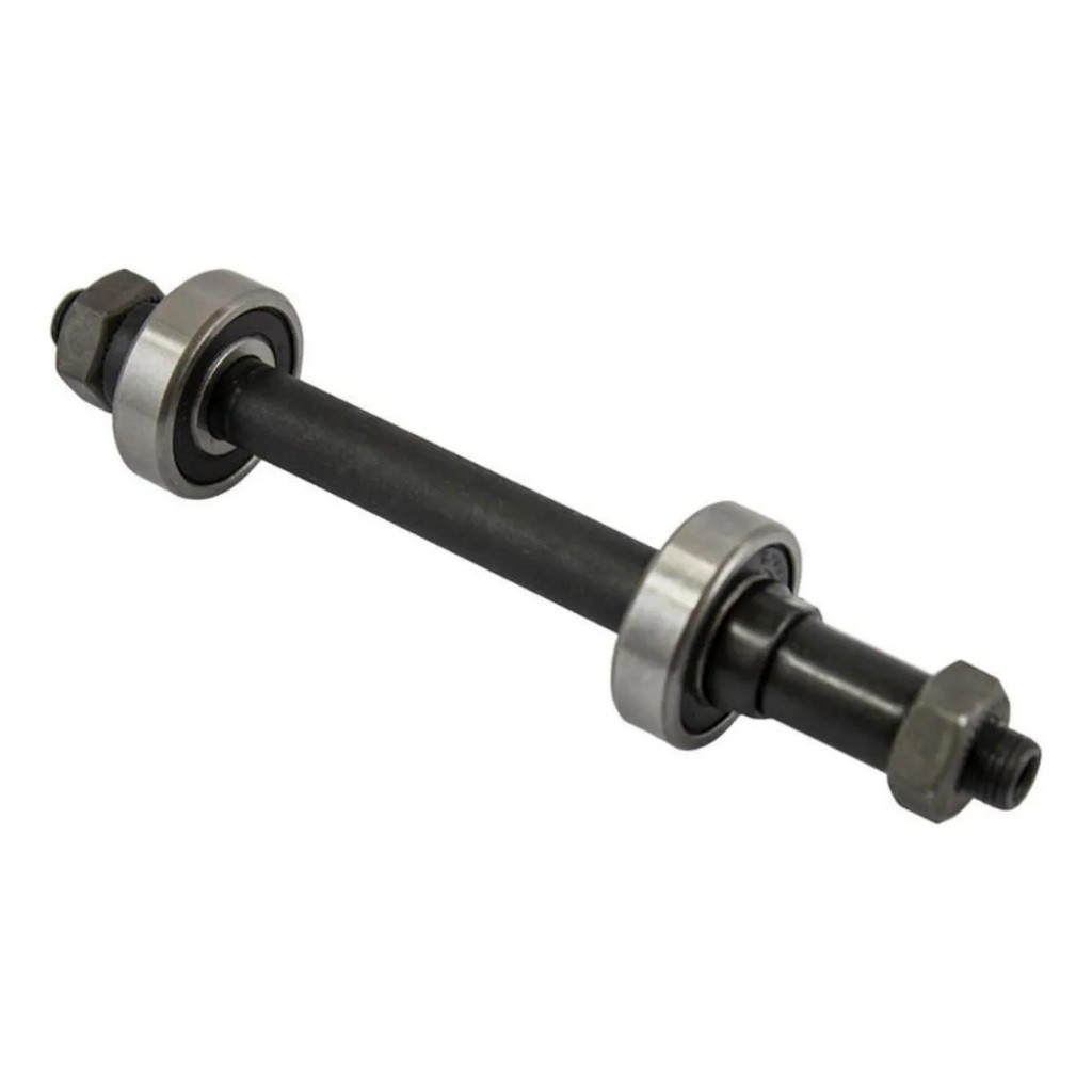 Detalhes do Eixo Traseiro Furado 3/8 x 145mm Com Rolamento Para Cubo Com Blocagem Bike Aro 26 ou 29