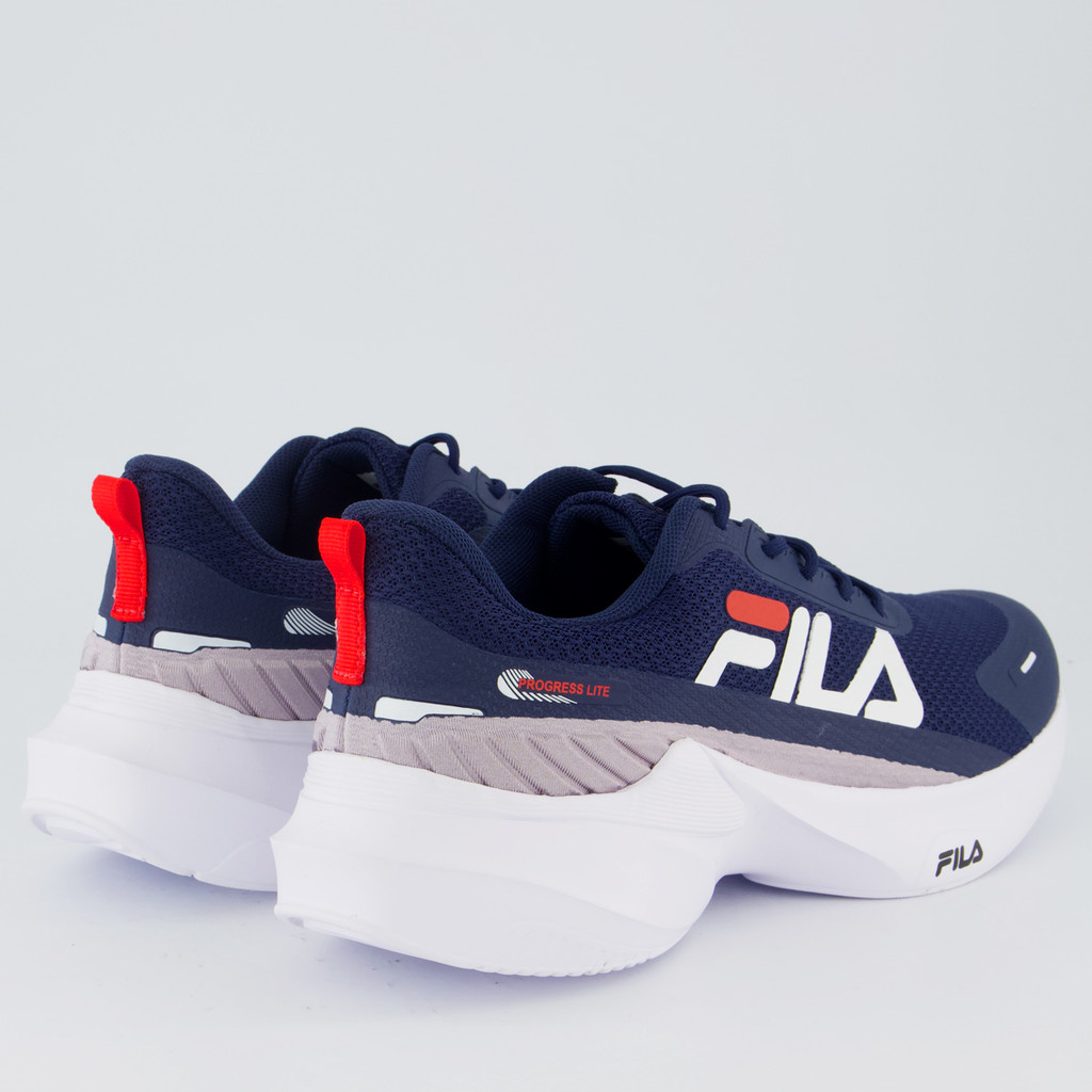 Tenis Fila Progress Lite Marinho e Branco · foto 2