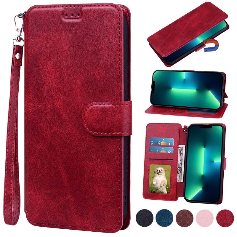 Invólucro Para Samsung Galaxy A73 A53 A33 A23 A13 A03S A03 Core A72 A52S A42 A32 A22 A12 A02S Porta-Cartões Carteira Fli