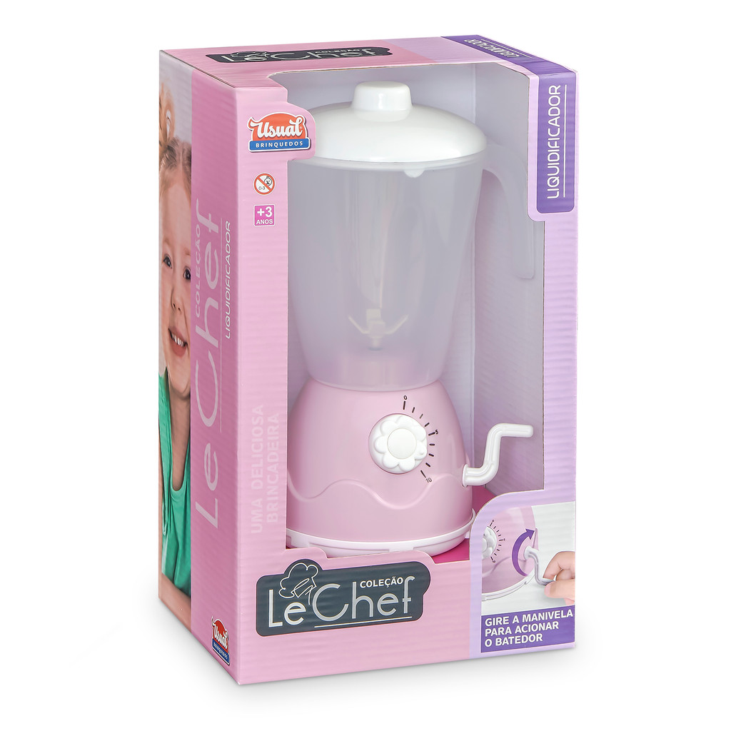 Batedeira Infantil Cozinha Gira de Verdade New Le Chef Usual Brinquedos