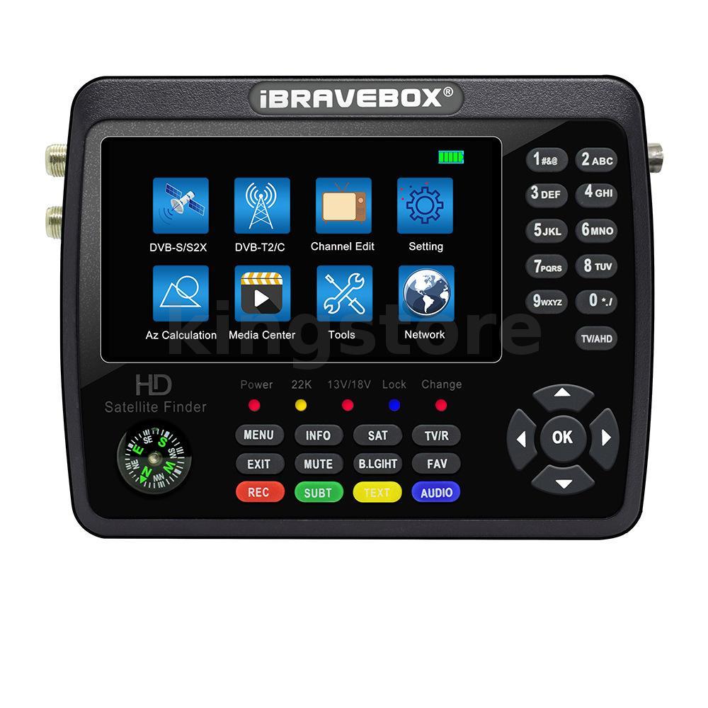 Localizador De Satélite Avançado iBRAVEBOX V10 Finder Pro + AHD H . 265 DVB-S2/T2 Com Memória Flash De Alto Desempenho E