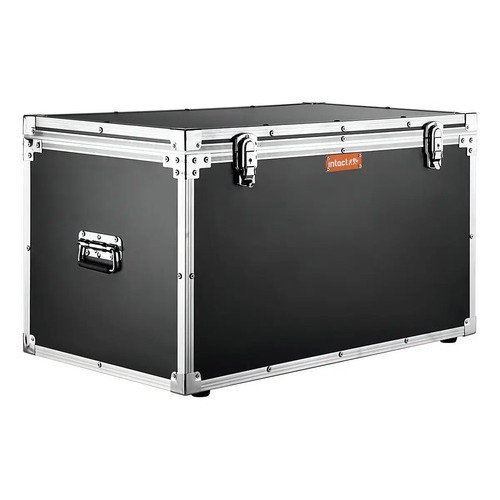 Case Baú C/ Divisória P/ Cabo Acessórios Áudio Iluminação Preto 70X40X40