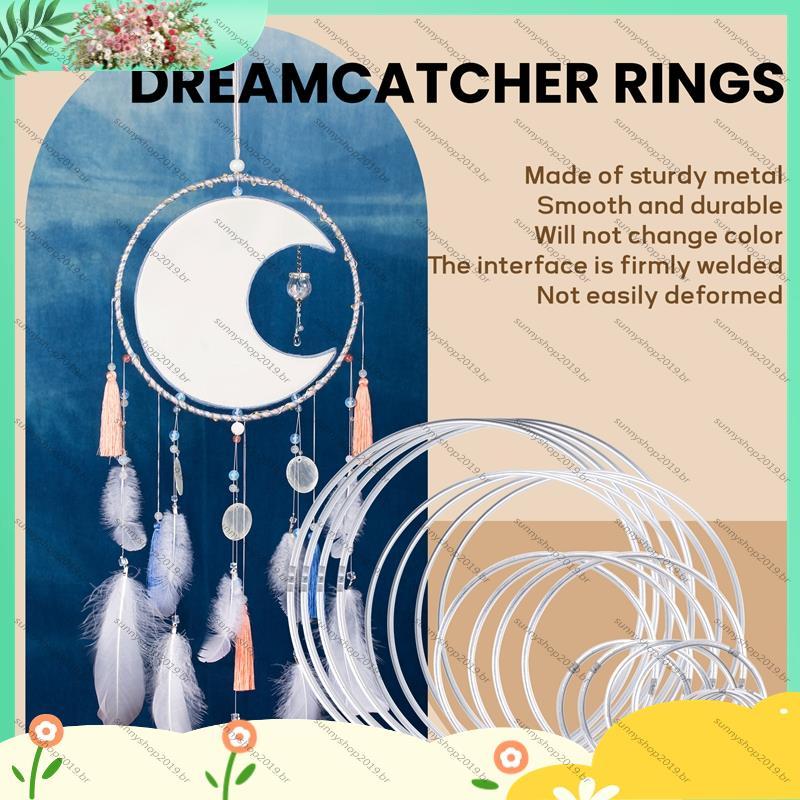 [Bestseller S] 20 Peças De Anéis De Apanhador De Sonhos De Metal , Argolas De Aço , Prata Artesanais Para Artesanato , M