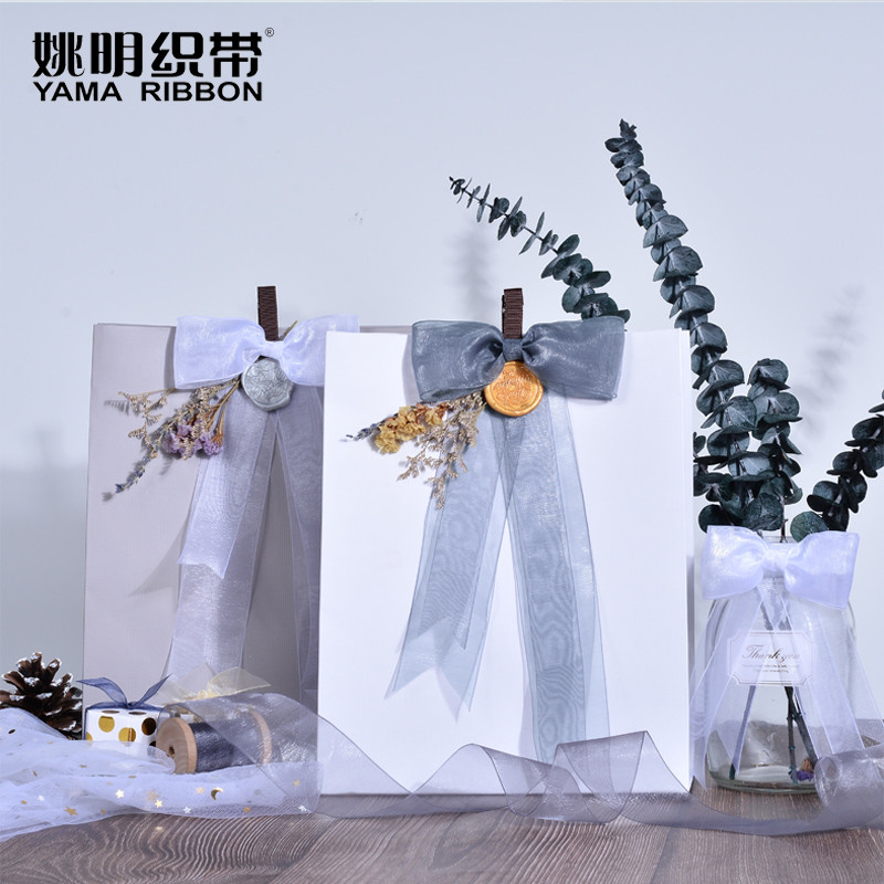 Ya Ming fita neve gaze fita caixa de presente embalagem fita transparente fita arco diy Material fita decorativa