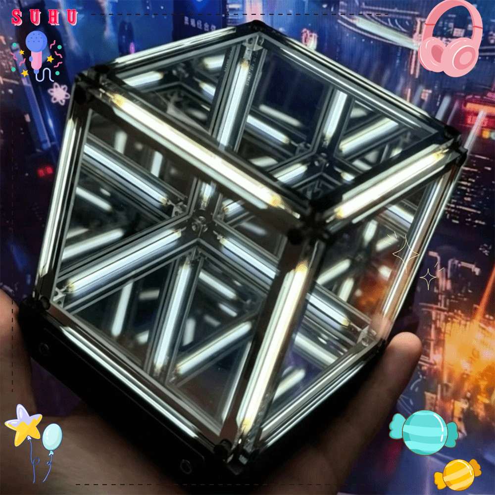 Luz De Atmosfera De Tecnologia SUHU , Mesa De Jogo Eletrônico De Cubo Transparente Maglev