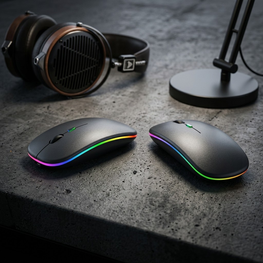 Mouse Gamer Sem Fio Luz RGB Mouse Óptico Recarregável Design Gamer Moderno Alta Performance …