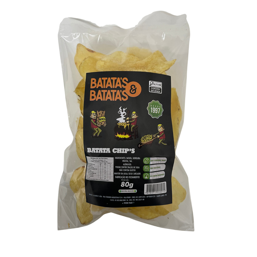 10X Batata Chips Natural Batata's e Batata's 80g
