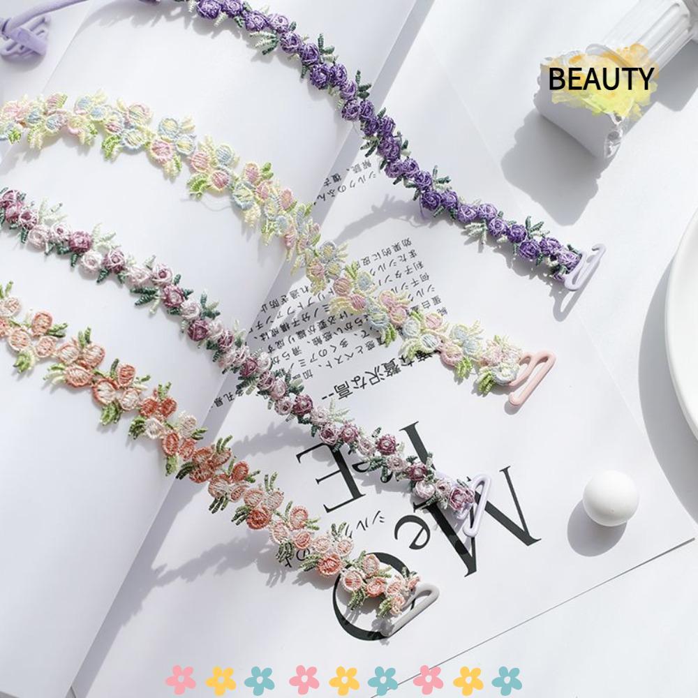 BEAUTYHOMEBR 1 Par De Alças De Ombro , Sutiã Florais De Flores Ajustáveis , Cinto De Lingerie Antiderrapante