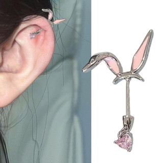 Bom Brinco De Coelhos Brincalhão Para Cartilagem , Joia De Liga Rosa , Design Leve , Brincos De Orelha , Moda Feminina E