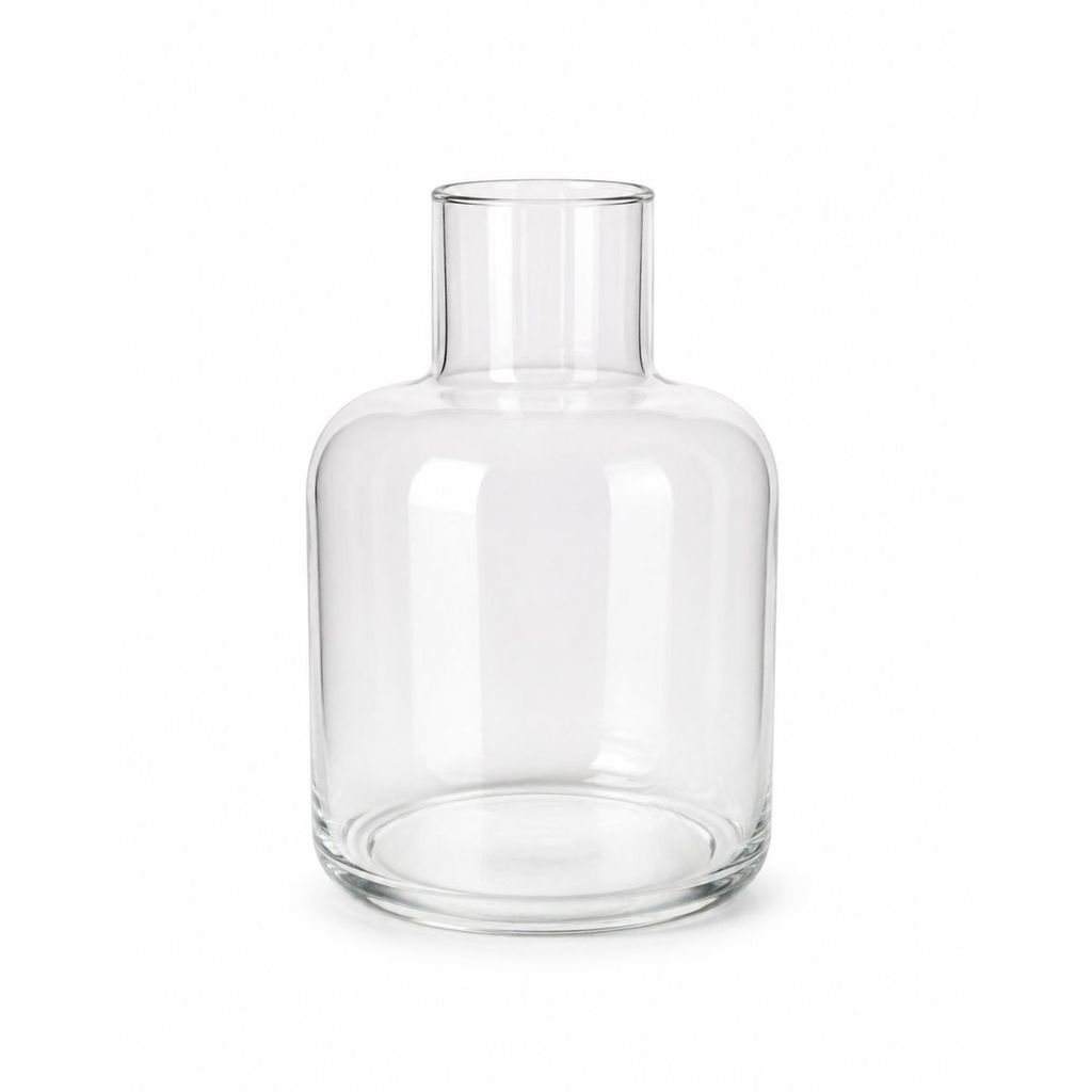 Vaso de Vidro Tipo Garrafa Pequeno Transparente para Arranjo