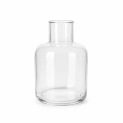 Vaso de Vidro Tipo Garrafa Pequeno Transparente para Arranjo