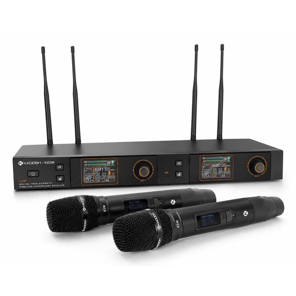 Microfone Sem Fio Kadosh K-522m B6 Profissional Duplo