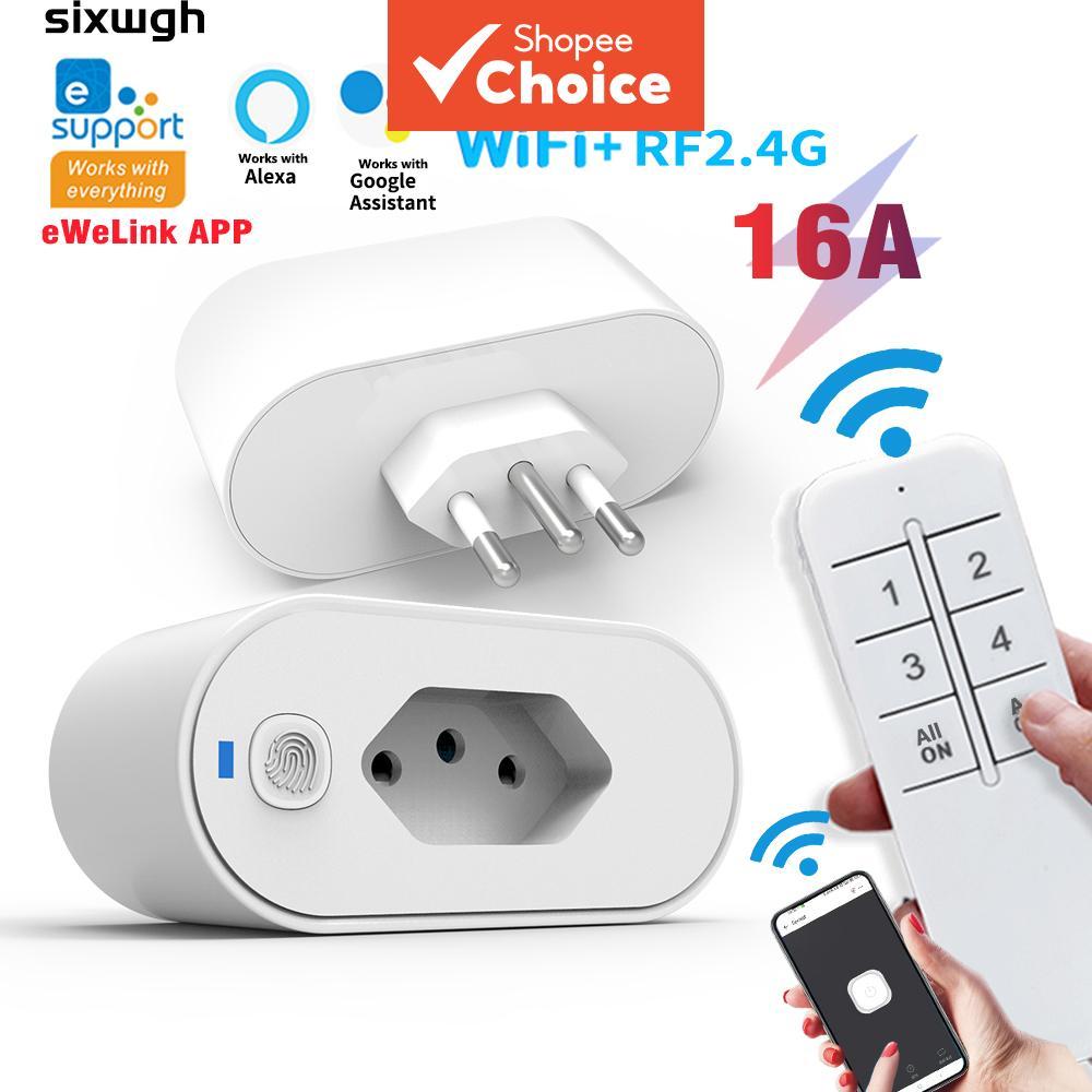 Tomada Inteligente WiFi EWeLink - Interruptor de Energia Sem Fio Compatível com Alexa e Google Home