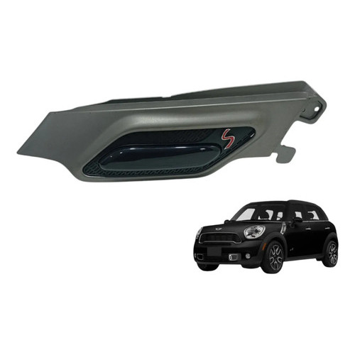 Moldura Aplique Paralama Direito Mini Cooper S 2013 2014 Cinza Escuro Com Preto