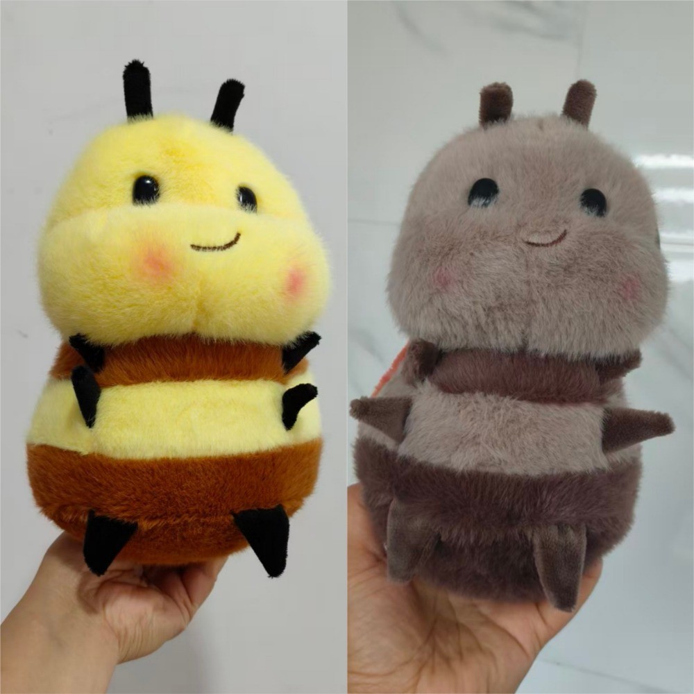 Super Bonito Torcido Boca Lábios Abelha PLushie Recheado 20CM Forma De Bola Gorda Abelhas Brinquedo De Pelúcia Boneca Br
