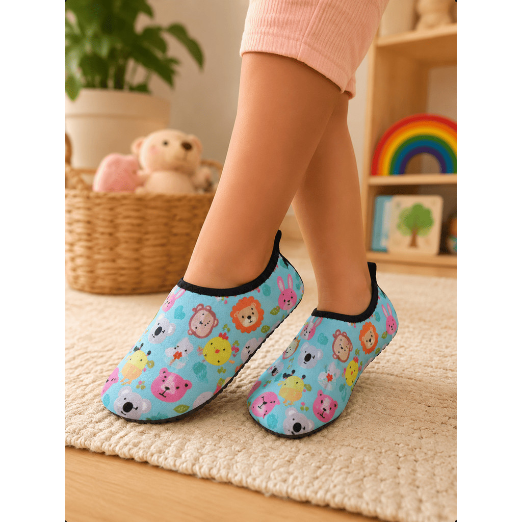 Sapato Antiderrapante Sapatilha Neoprene Infantil Aquática Piscina Não Escorrega Calce Facil