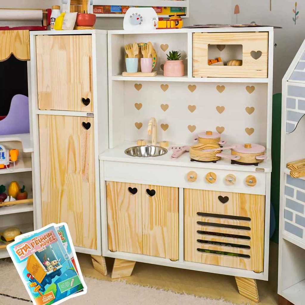 Imagem Cozinha Infantil Com Geladeira Petit Kit Livro Educativo