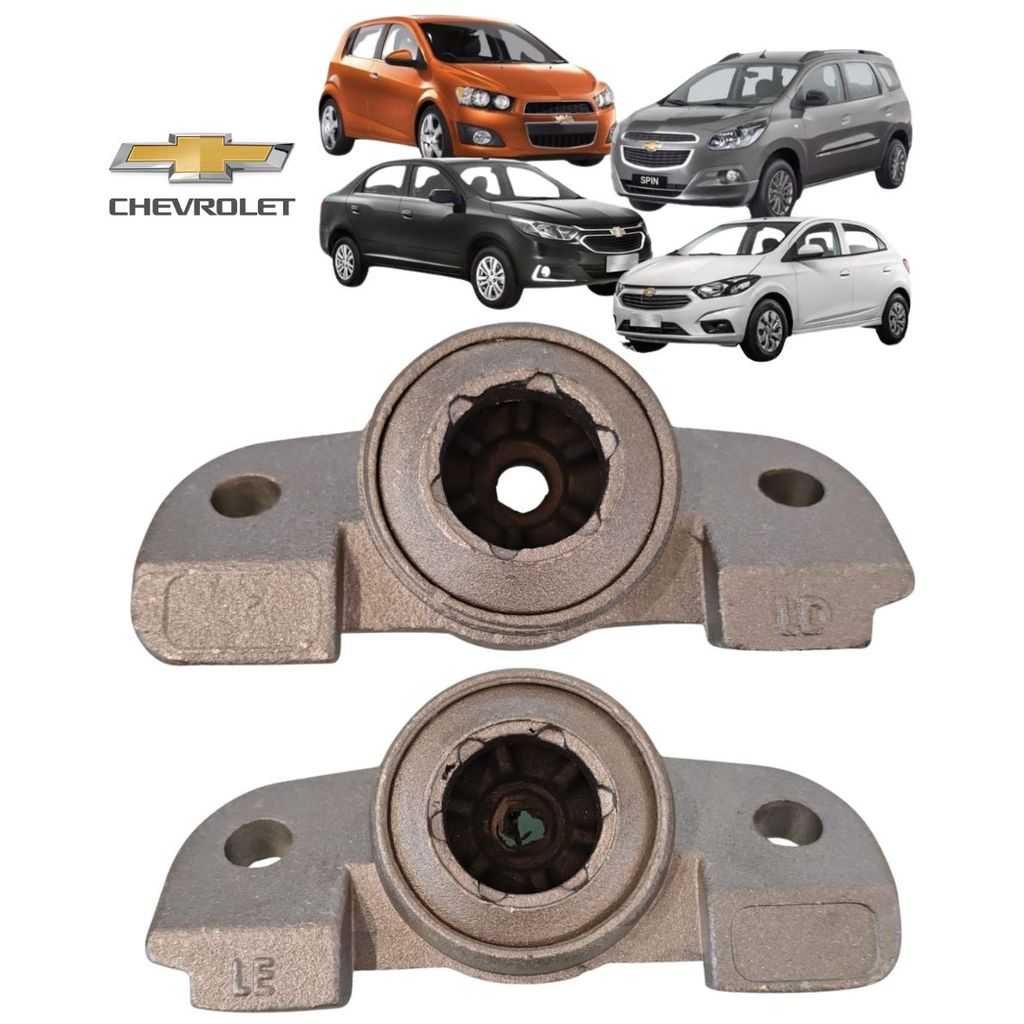 Par Coxim Amortecedor Traseiro Onix 2012 a 2019 Spin 2012 a 2026 Prisma 2012 a 2019 Cobalt 2011 a 2020 Sonic 2011 a 2015