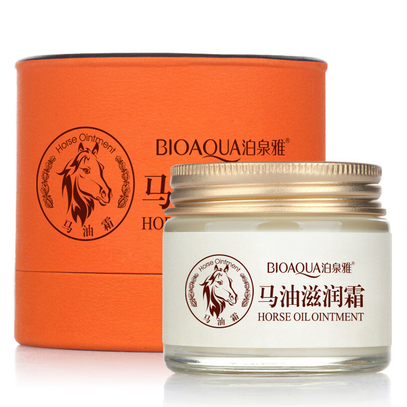 Poquanya óleo de cavalo creme hidratante creme de óleo de cavalo hidratante rejuvenescedor não pegajoso corpo mão cuidad