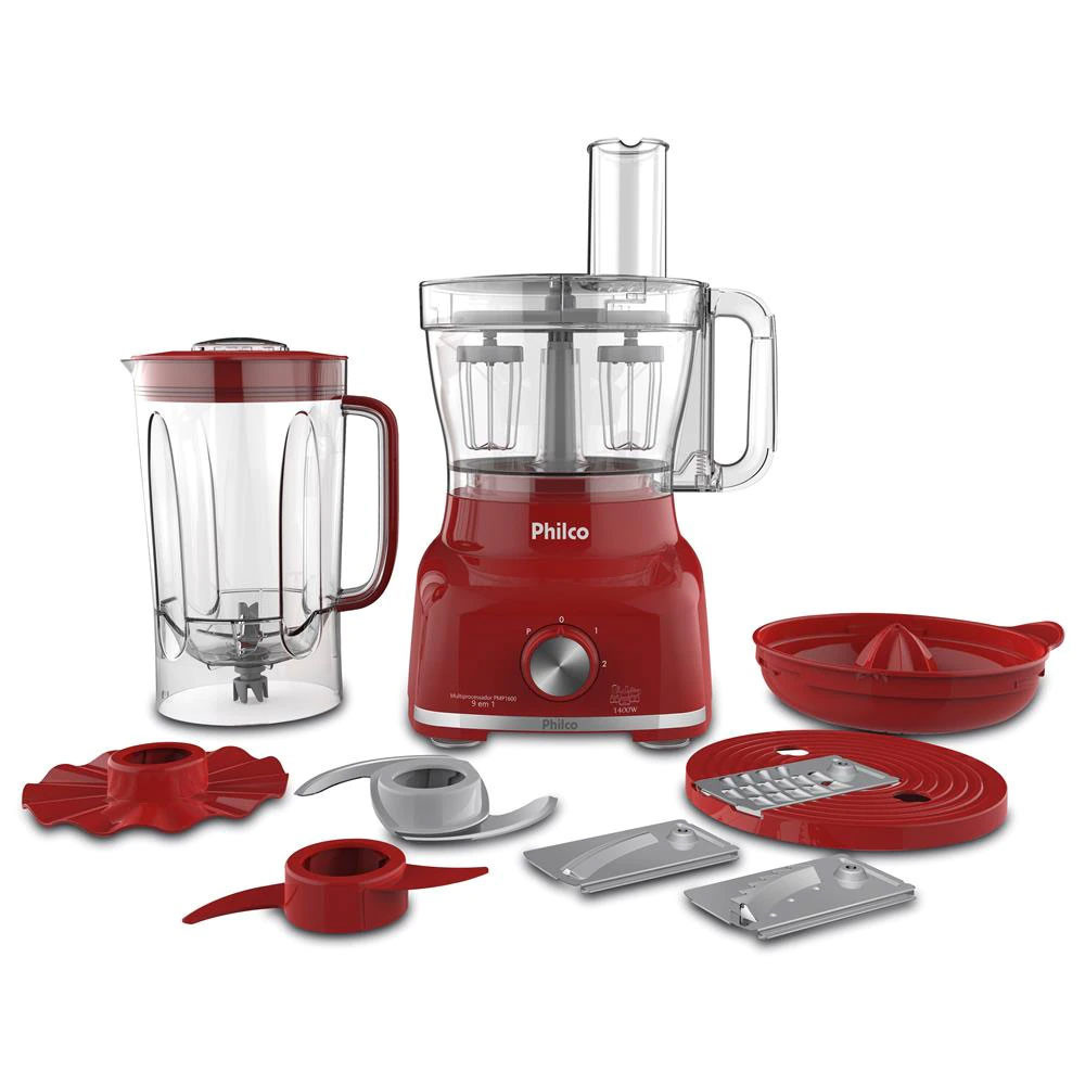 Multiprocessador de Alimentos 9 em 1 PMP1600V com 1400W Philco