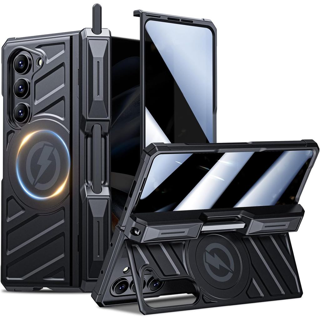 Capa Kaiiecal para Galaxy Z Fold 5 com Protetor de Tela [Compatível com Magsafe]
