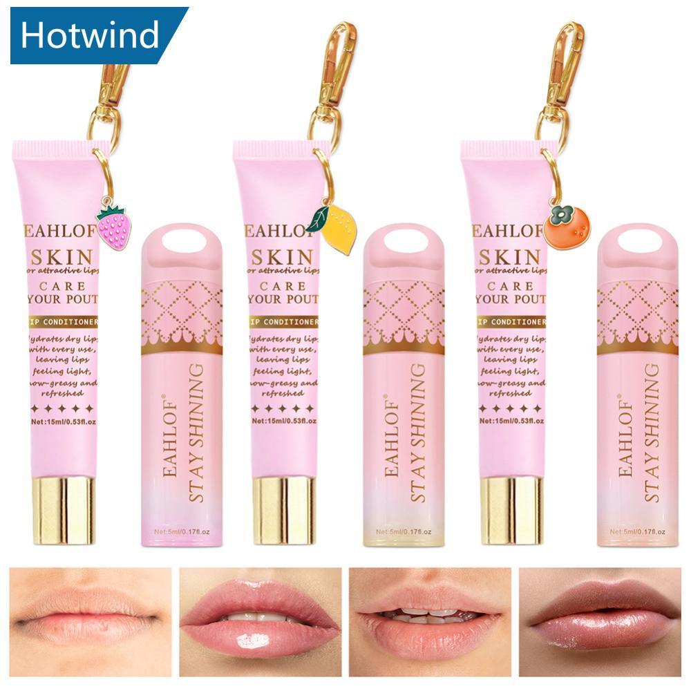 HW 2 Pçs/Set Multi Aromatizado Lip Oil Care Hidratante Film Balm Repara Lábios Secos Umidade De Longa Duração F4Y4