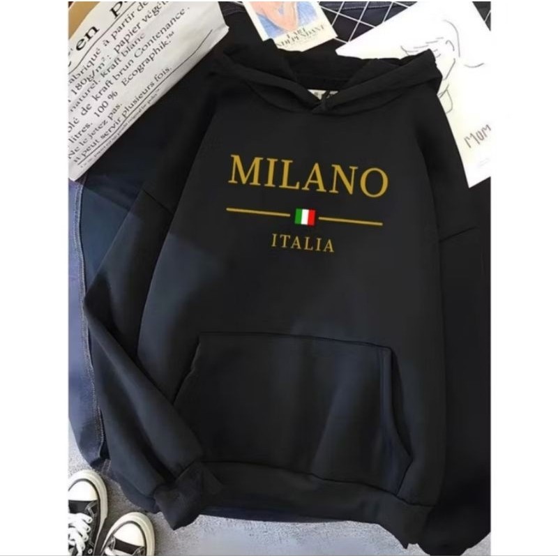 Moletom Canguru Flanelado Unissex Estampado Milano / Inverno | Quentinho e Confortável