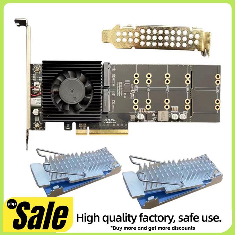 Pcle PLX88024 Pcie 4.0 X8 Para Nvme 4 Bits M . 2 Placas De Expansão De Disco Rígido Sem Unidade Placa A