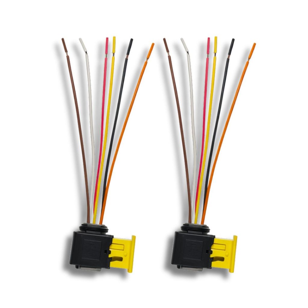 KIT 2 CHICOTE REPARO PISCA DIANTEIRO SCANIA CONECTOR 6 VIAS FEMEA CAMINHAO