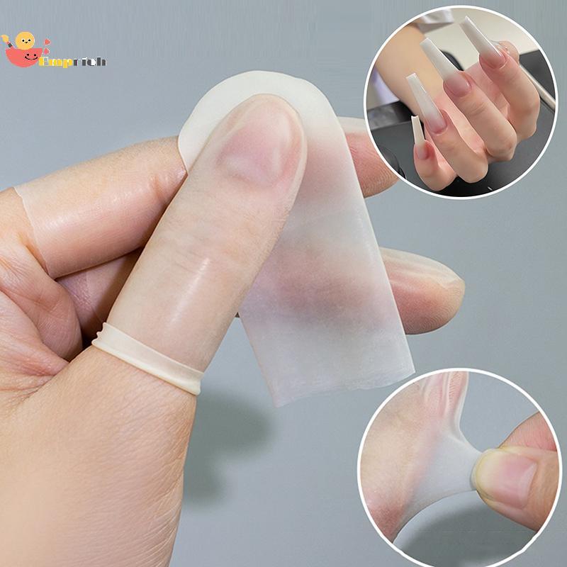 EMCH > 100/200 Pcs Nail Art Capa De Proteção Para Os Dedos Borracha Antiderrapante Antiestático Berços Descartáveis De L