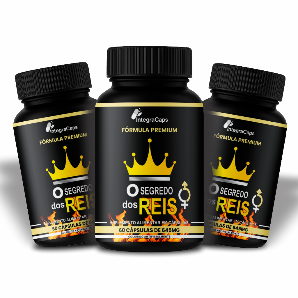 3x O Segredo dos Reis Caps Original 180 Cápsulas - Formula Eficaz - Envio Hoje