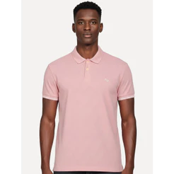 Polo Colcci Masculina Piquet Logo Bordado Original Rosa Claro