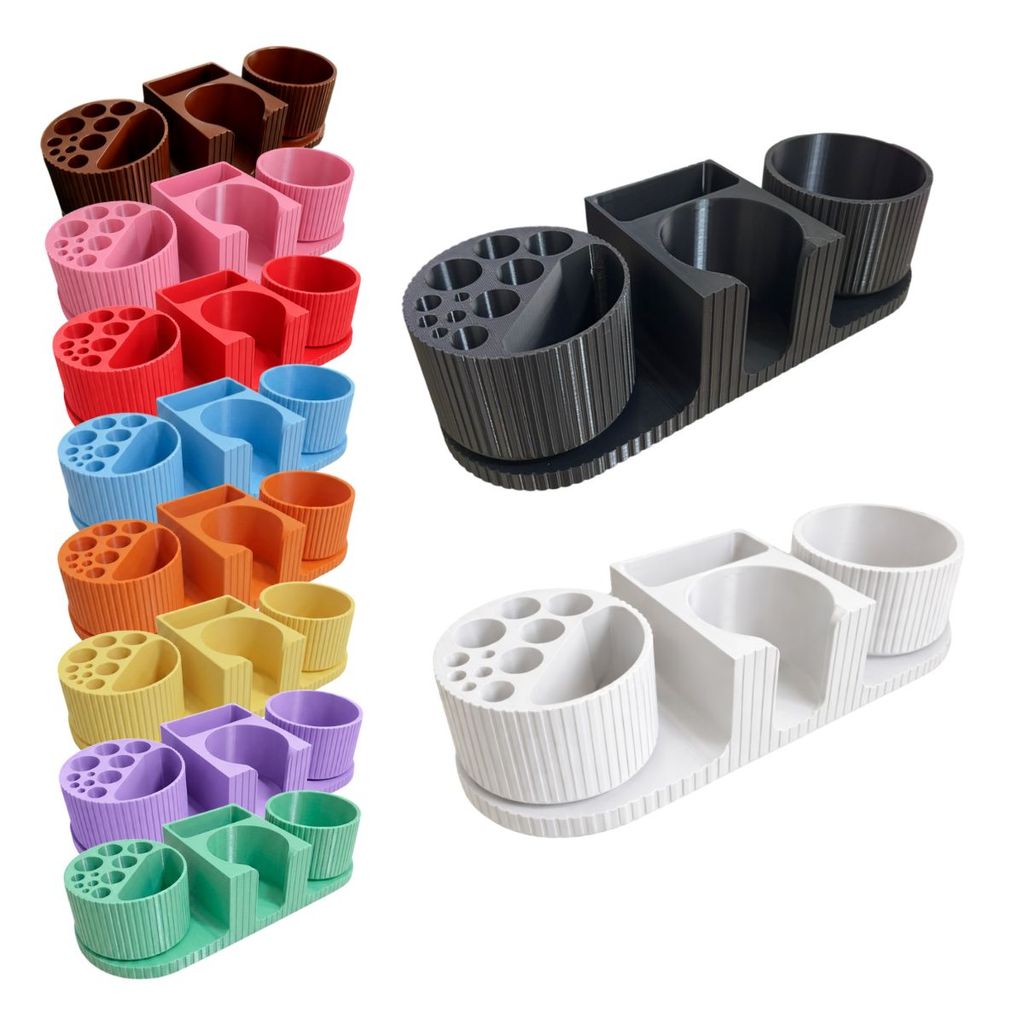 Organizador Porta Maquiagem Colorido Pincéis Multifuncional Giratório Moderno Cosmético Itens