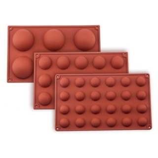 Molde de silicone semicircular para chocolate com 6/15/24 furos