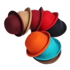 Chapeu Coco Bowler Hat Chaplin Classico Retro Feltro Vintage
