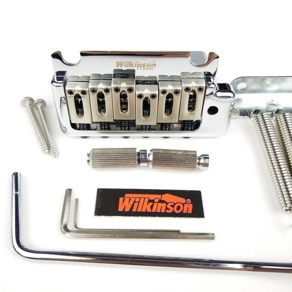 Wilkinson 2 Pontos Pós Cromo Prata Duplo Balanço Guitarra Elétrica Tremolo Sistema Ponte Para strat E suhr WOV08