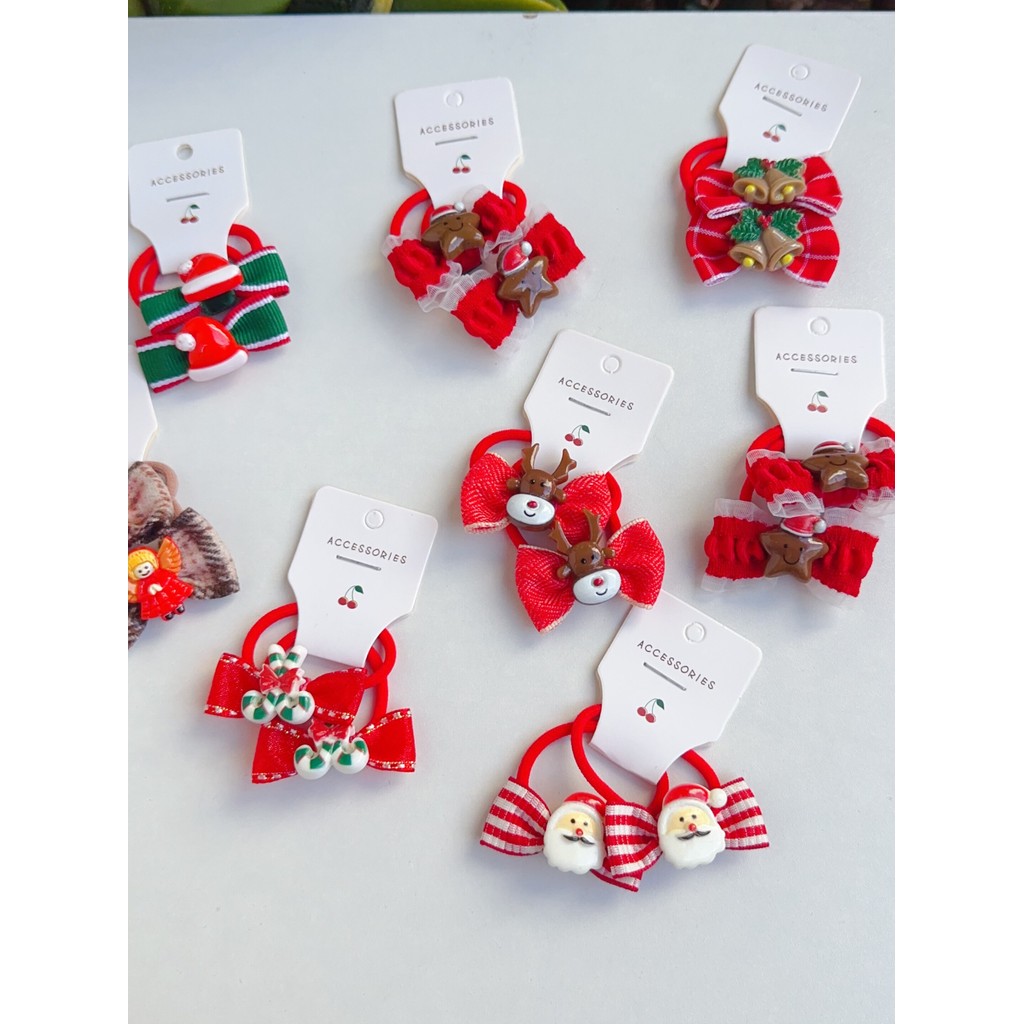 Boa elasticidade ~ natal ano novo bebê laço de cabelo arco dos desenhos animados Elk vento carrilhão menina vermelho bor