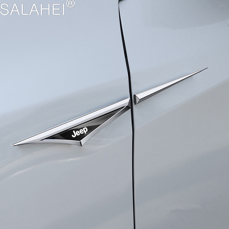 Adesivos de Para-lama Fender Jeep 2 Peças com Emblema Metálico 3D para Jeep Renegade Compass Grand Cherokee Wrangler JK