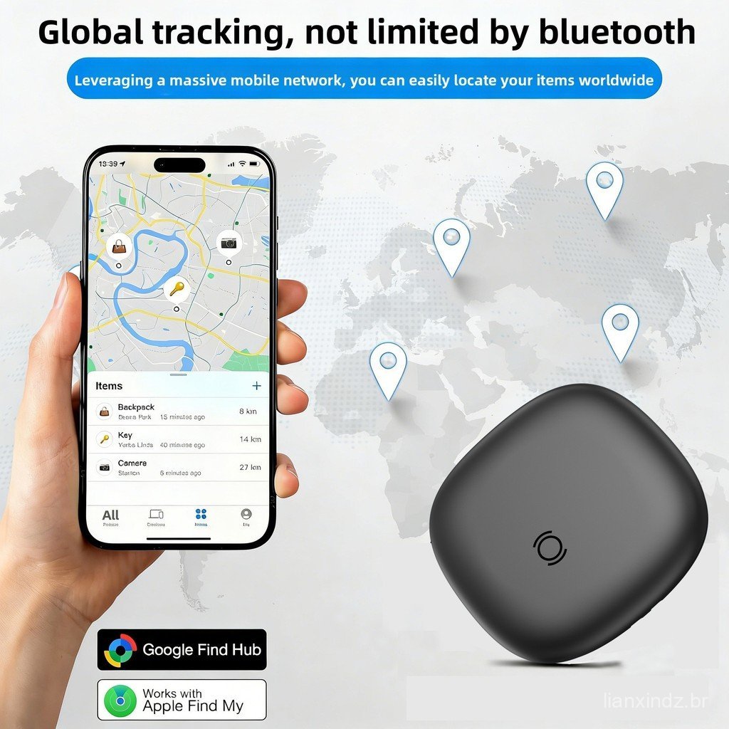 GPS Locator Smart Air Tag Bluetooth Tracker for iPhone Android Automobiles-Pet-Child
