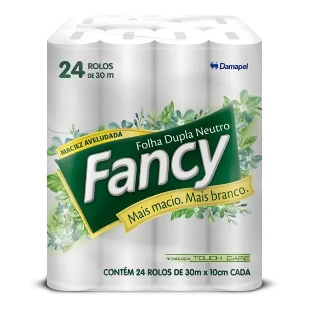 Papel Higiênico Fancy Toque Suave Folha Dupla C/24 Rolos