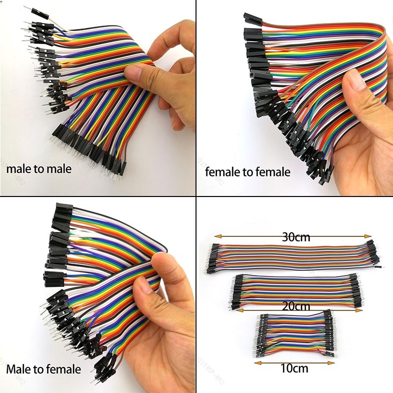 10/20/30cm Macho Para Fêmea 40Pin Jumper Fio Linha De Conexão Placa De Ensaio Cabo Kit DIY BR15B2