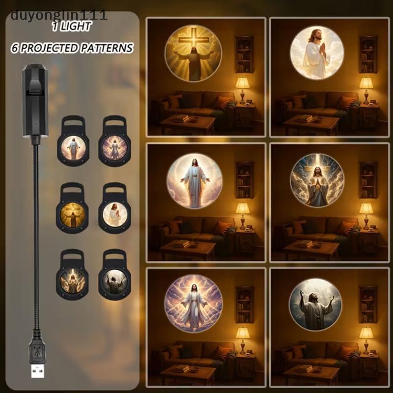 (duyonglin111) Luz De Projeção USB De Personagem Religioso Doze Padrões Para Decoração De Teto De Parede De Sala De Esta