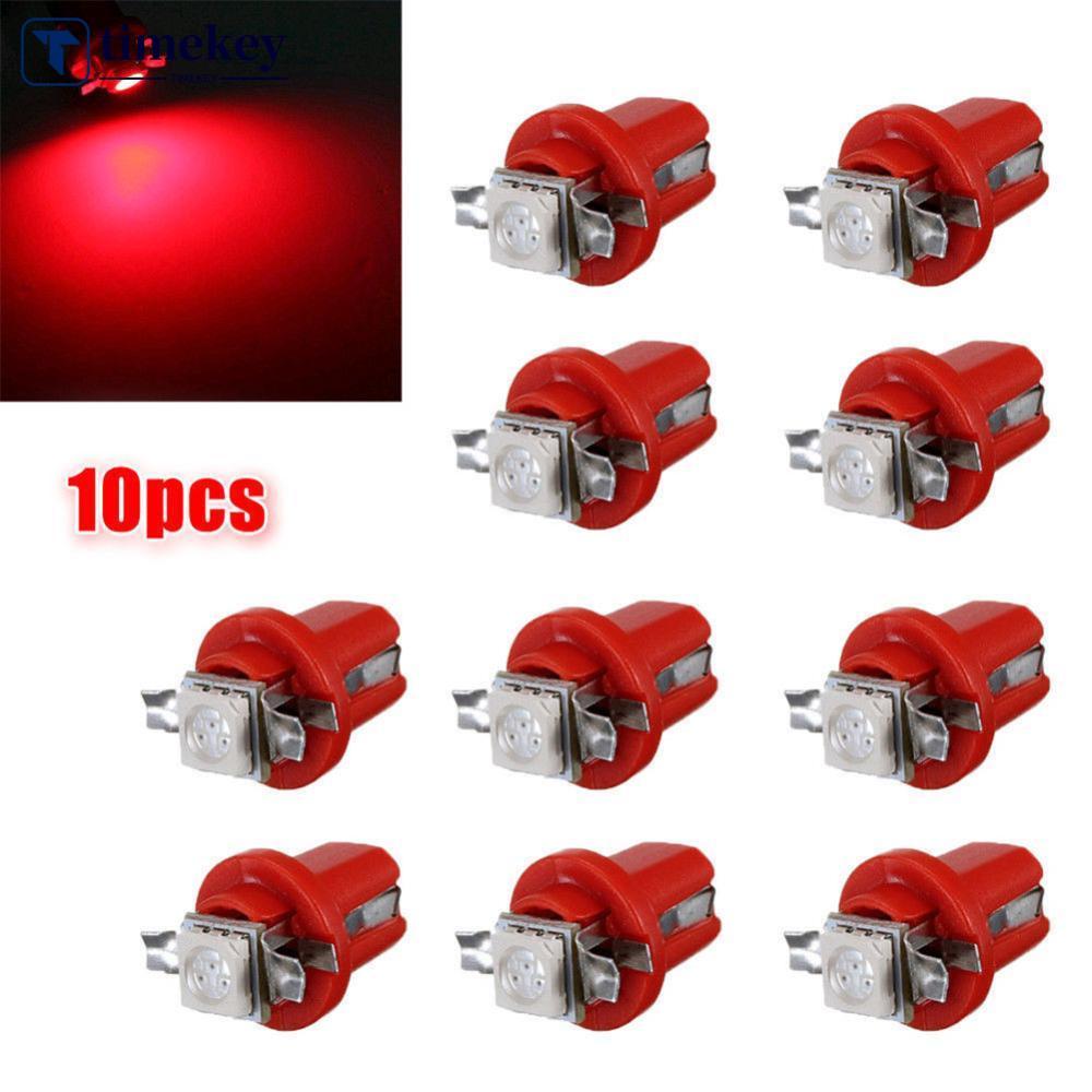 TIMEKEY 10 Pçs B8.5D 509T B8.5 5050 Led 1 SMD T5 Lâmpada Medidor De Carro Traço Painel Luz Cunha Interior D9Q6