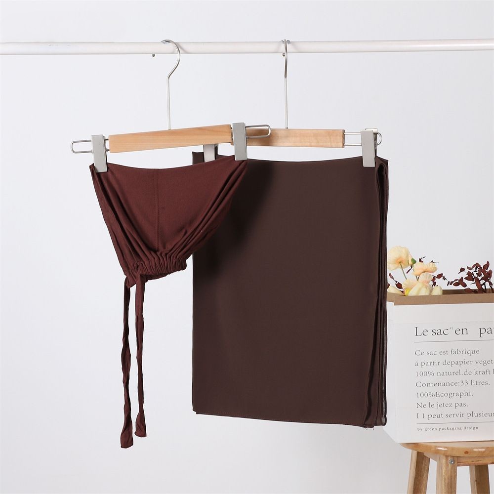 Boné pequeno ajustável e lenço de Chiffon conjunto de uma peça multicolorido pronto estoque lenço lenço