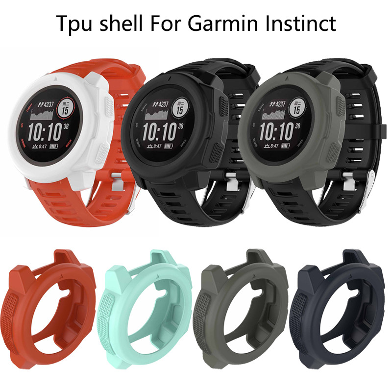 Capa De Relógio Amortecedora De Silicone Resistente À Poeira Para Garmin Instinct 2