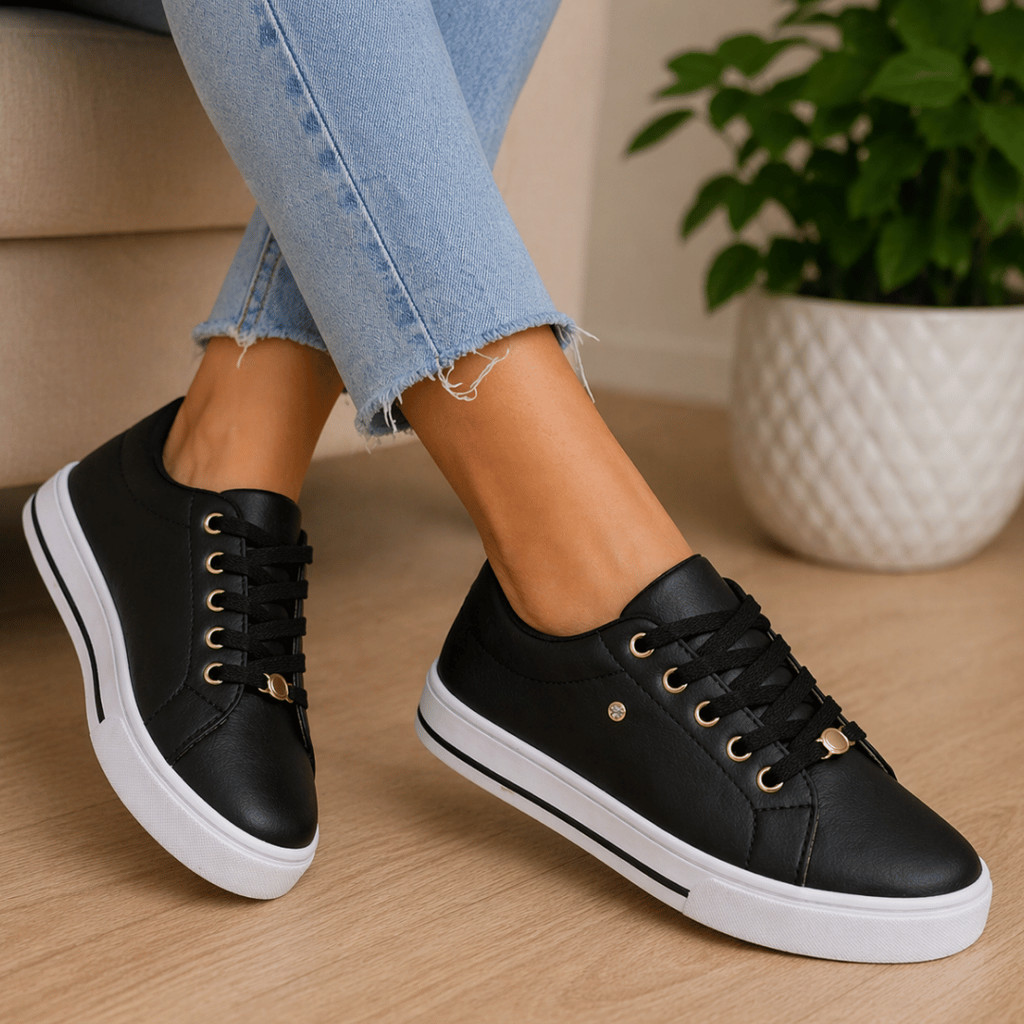 Tênis Feminino Casual Confortável Estiloso Versátil Dia a Dia Moderno Urbano  Antiderrapante